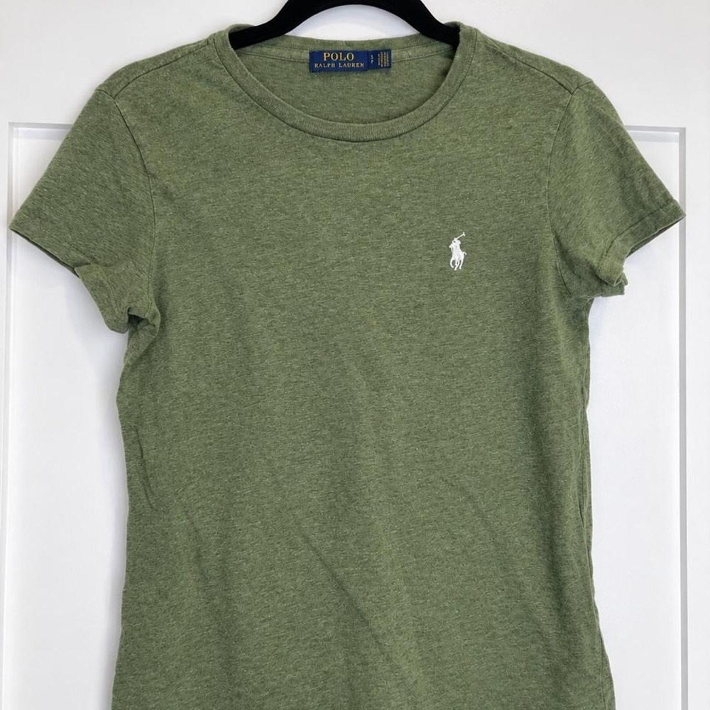 Polo Ralph Lauren Olive Green Pony Logo Tee — Small